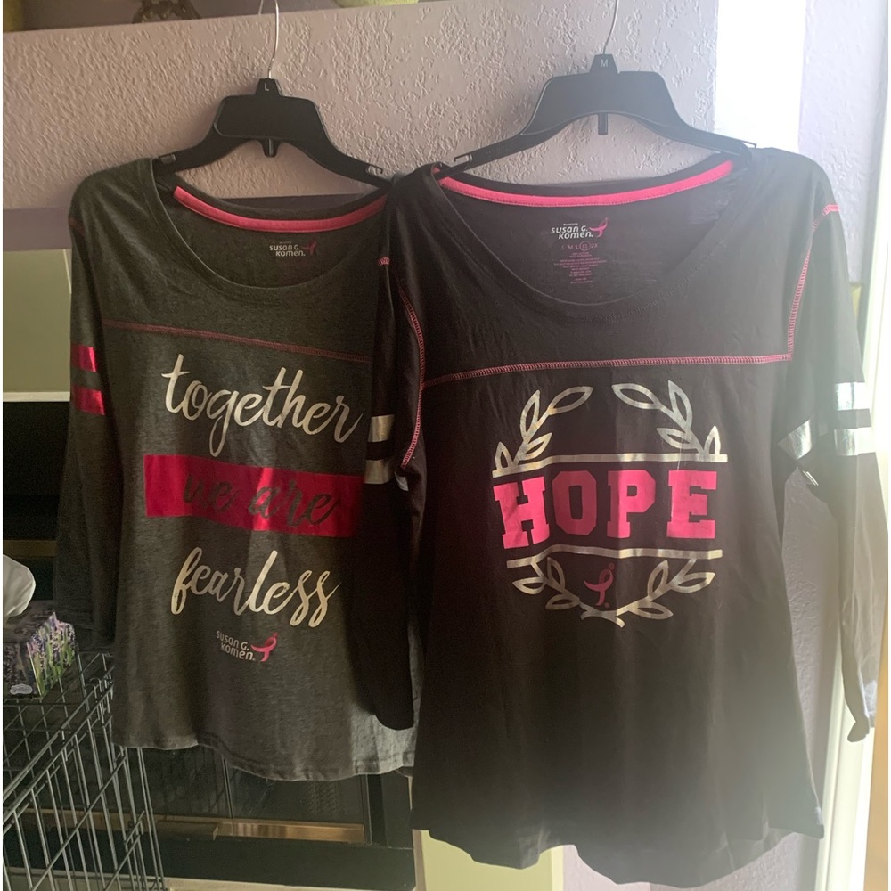 2 SUSAN G KOMEN TEE SHIRTS ( XL)💕